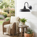 Cargar imagen en el visor de la Galería, Aplique de Pared de Cúpula Rústica de Metal Industrial Velara - Lámpara Clásica Curvada para Exterior en Porche y Patio U08