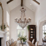 Load image into Gallery viewer, Cascading Crystal Basket Grand Chandelier