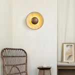 Load image into Gallery viewer, Medieval Yellow Travertine Wood Wall Lamp M09