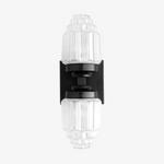 Cargar imagen en el visor de la Galería, Aplique de pared Tierlux Glass Art Deco Globe – Lámpara de metal y cristal para salón o baño