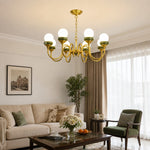 Load image into Gallery viewer, Green Jade Loop-Arm Chandelier