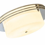 Cargar imagen en el visor de la Galería, Milky glass shade below polished chrome trim