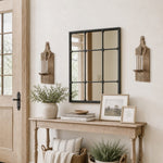Cargar imagen en el visor de la Galería, Rustic wooden wall sconce warm room scene