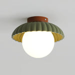 Load image into Gallery viewer, Stylish Alien Cream Style Ceiling Light in Beige Metal and Glass