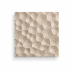 Bild in Gallery-Viewer laden, Ivory travertine carved square wall sconce with warm LED backlight