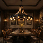 Cargar imagen en el visor de la Galería, Rustic farmhouse rope chandelier