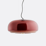 Load image into Gallery viewer, Clinco Modern Coloured Glass Mushroom Pendant Lamp – Stylish Ambient Lighting for Boutique & Residential Spaces