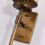 Load image into Gallery viewer, Brushed brass rectangular backplate and arm detail
