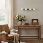 Load image into Gallery viewer, Glorica Glass Minimalist Metal Bar Vanity Light – Globe Wall Lamp for Dressing Room & Bathroom