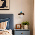 Cargar imagen en el visor de la Galería, Monkey animal pendant light installed