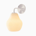 Load image into Gallery viewer, Rivrona Ribbed Glass Wall Sconce - Modern Milk Glass Vanity Light