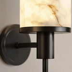 Cargar imagen en el visor de la Galería, Blackened brass and stone shade detail