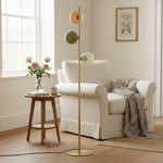 Charger l'image dans la visionneuse de galerie, Lampadaire lumineux Coloria Orb Opal – Lampadaire minimaliste moderne en verre et métal pour salon