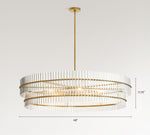 Load image into Gallery viewer, Lumora Crystal Pendant Light – Modern Crystal Glass Chandelier Style