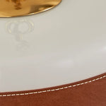 Load image into Gallery viewer, Milky glass texture and brass underside detail