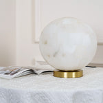 Load image into Gallery viewer, Alabaster Ball Table Lamp