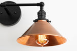 Load image into Gallery viewer, Conique Metal Industrial Wall Sconce – Dual Cone Copper Vanity Light