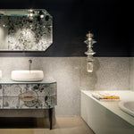 Load image into Gallery viewer, Contemporary Hanging Light - Iron Metal Glass Gold Brown Damp-rated