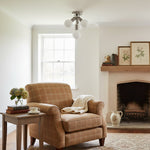 Load image into Gallery viewer, Glorica Glass Elegant Flush Mount Light Fixture - White Globe Design for Contemporary Interiors