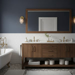 Cargar imagen en el visor de la Galería, Aplique de pared Tierlux de cristal transparente – Diseño arquitectónico Art Déco para baño y pasillo