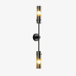 Cargar imagen en el visor de la Galería, Copper black alabaster wall sconce with two light heads