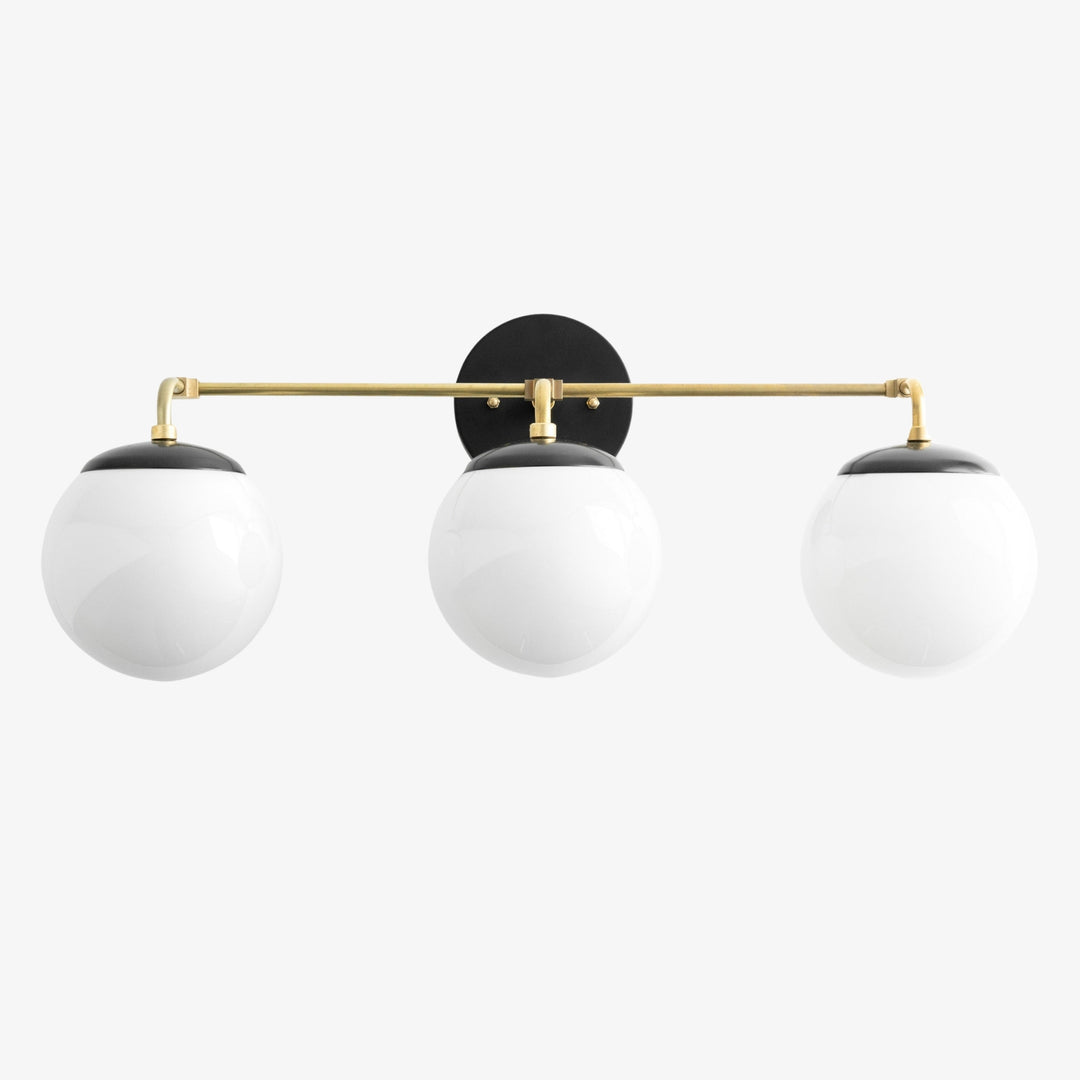Aplique de pared de vidrio Glorica: lámpara de tocador vintage moderna