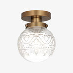 Cargar imagen en el visor de la Galería, Lámpara de Techo Empotrada de Vidrio Esférico Naveliro - Diseño Atemporal para Salón y Cocina