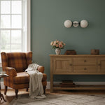 Cargar imagen en el visor de la Galería, Aplique de pared para baño de estilo moderno de mediados de siglo Lumio Globe Opal Glass