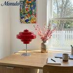 Cargar imagen en el visor de la Galería, Lámpara de mesa de cristal Koloro: moderna lámpara de niveles para espacios de estar o de trabajo