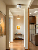 Load image into Gallery viewer, Cerova Porcelain Flush Mount Ceiling Light – Modern Low-Profile Fixture