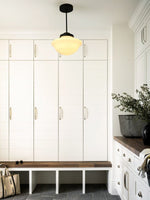 Load image into Gallery viewer, Art Deco UFO Milk Glass Fixed Ceiling Light