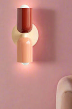 Bild in Gallery-Viewer laden, Doppelkopf-Makronenfarbe oben und unten Wandleuchte