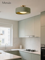 Load image into Gallery viewer, Cerova Porcelain Flush Mount Ceiling Light – Modern Low-Profile Fixture