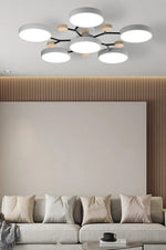 Load image into Gallery viewer, Multihead Disc Morandi Color Branch Ceiling Light