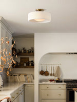 Load image into Gallery viewer, Cerova Porcelain Flush Mount Ceiling Light – Modern Low-Profile Fixture