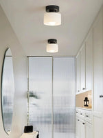 Load image into Gallery viewer, Nordic Morandi Cylinder Glass Ceiling Light – Colorful Fixture For Hallways