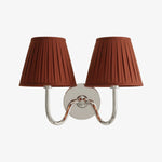 Load image into Gallery viewer, Luvora Fabric Shade Wall Sconce with Drum Shade - Classic Pleated Sconce Light