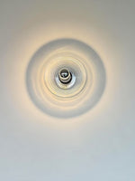 Cargar imagen en el visor de la Galería, Aplique de cristal acanalado: moderna lámpara de pared de disco para dormitorio