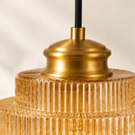 Bild in Gallery-Viewer laden, Ridged Glass Plug-In Pendant Light
