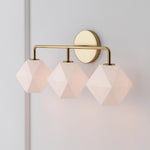 Load image into Gallery viewer, Talvior Faceted Glass Wall Sconce – Modern Style Bathroom or Hallway Accent Light