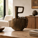 Load image into Gallery viewer, Hand-Carved Solid Wood Sculptural Vase