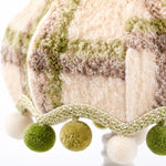Load image into Gallery viewer, Vintage Check Wool Pom Table Lamp