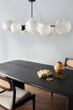 Load image into Gallery viewer, Pawrior Artistic Globe Chandelier Fixture – Soft Ambient Lighting for Dining or Living