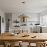 Load image into Gallery viewer, Fabric pendant lamp in a calm bedroom setting