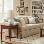 Bild in Gallery-Viewer laden, Ceruna Moderne Keramik-Nachttischlampe mit Lampenschirm aus Leinenstoff – Elegante Beleuchtung für Schlafzimmer und Wohnzimmer