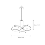 Load image into Gallery viewer, Elliptical Persimmon Chandelier