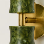 Bild in Gallery-Viewer laden, Green bamboo wall lamp view 6