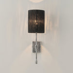 Charger l'image dans la visionneuse de galerie, Applique murale Atticus avec abat-jour en tissu - Lampe murale moderne en laiton pour chambre et couloir