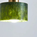 Cargar imagen en el visor de la Galería, Green jade brass ceiling light detail 03