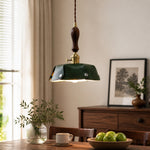 Load image into Gallery viewer, Vintage leather pendant light room scene